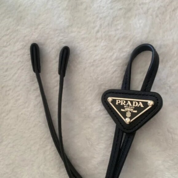 Prada Black Triangle Logo Lanyard - Picture 4 of 4